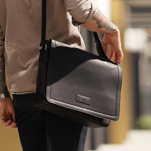 Black men`s shoulder bag S11